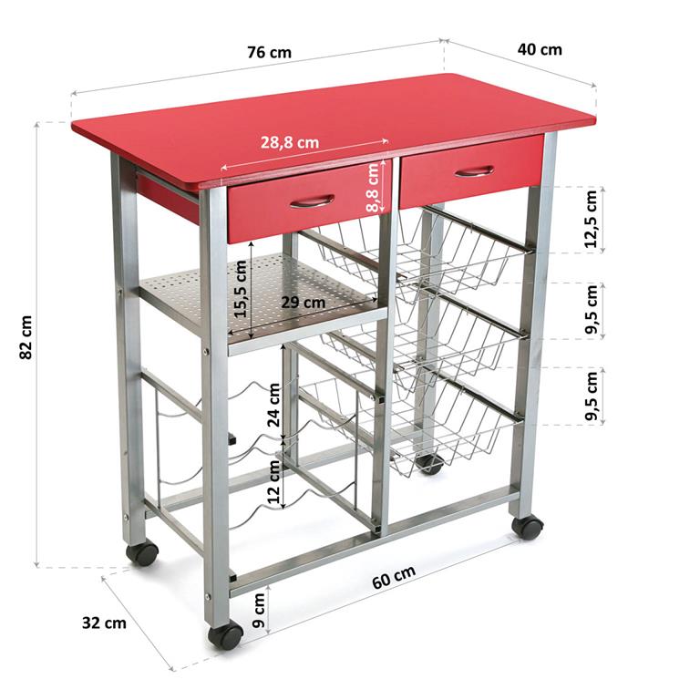 Carrito cocina con ruedas