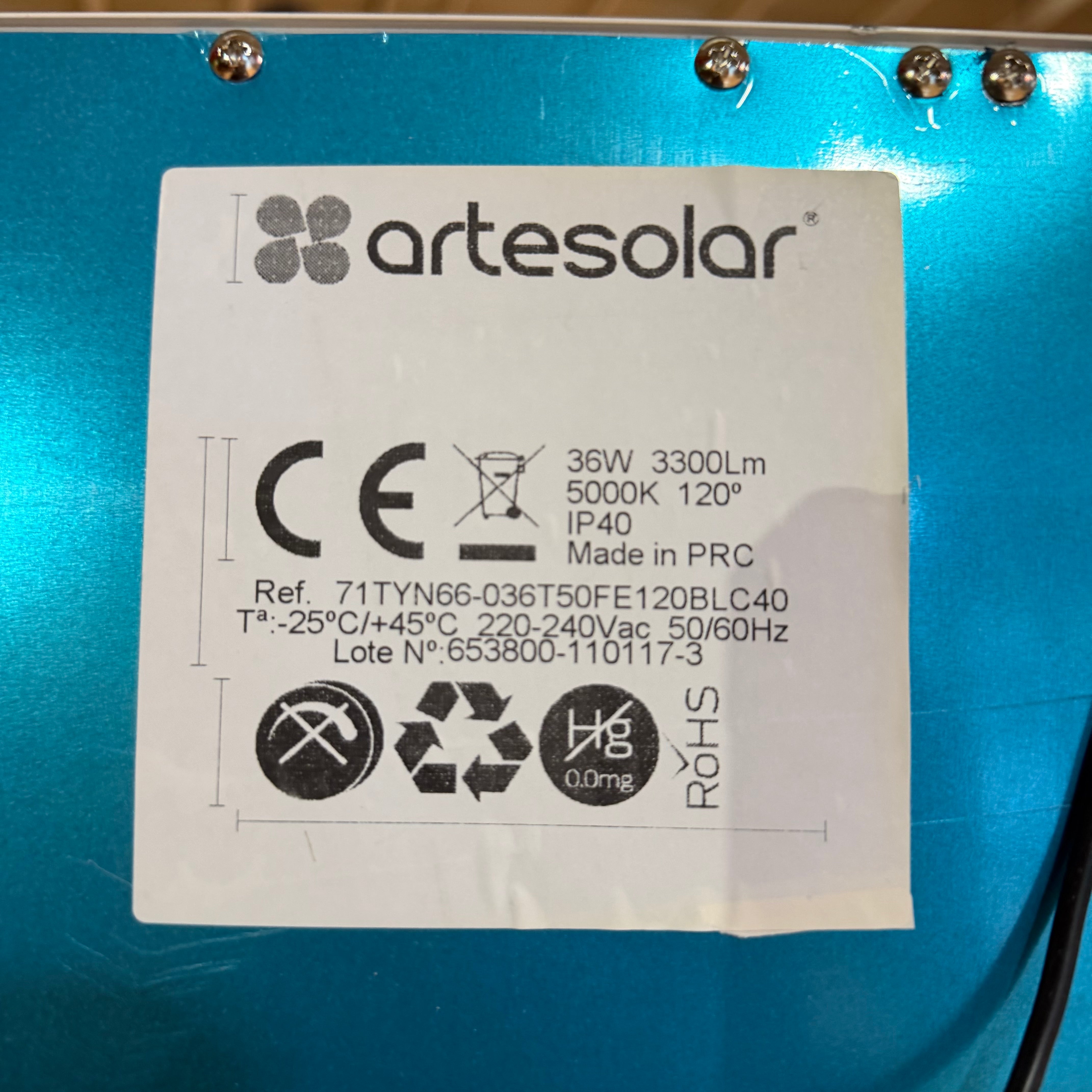 Panel led empotrable 2 unidades