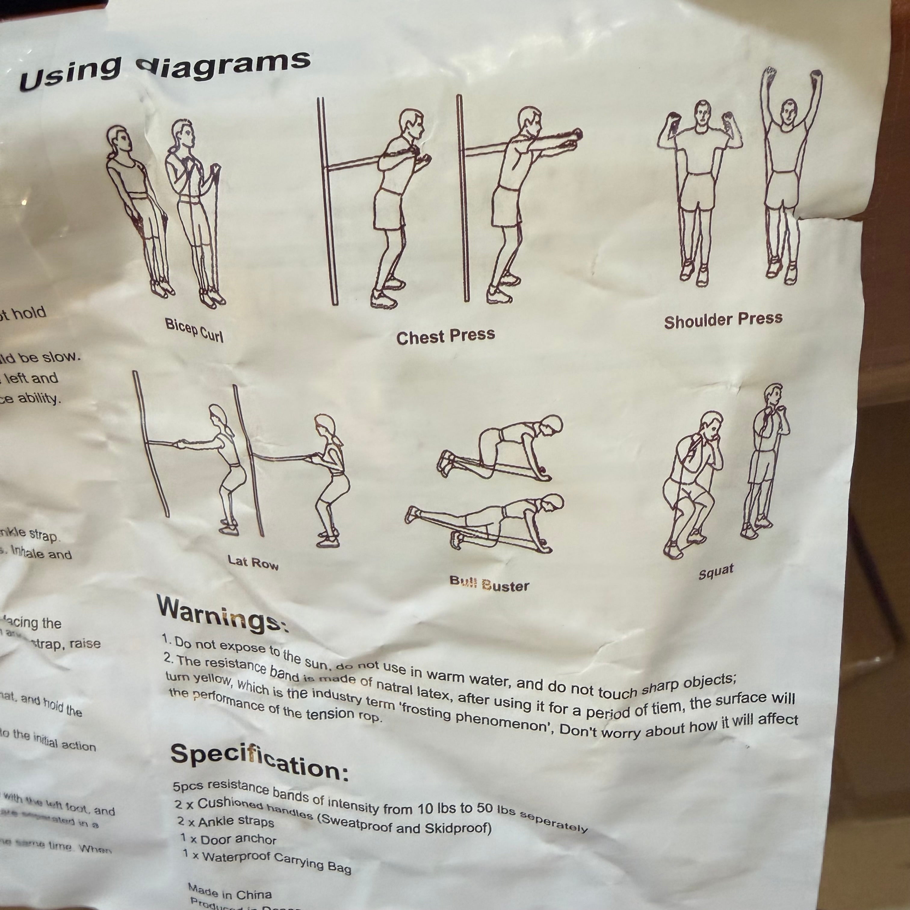 Lote 5 cuerdas fuerza fitness