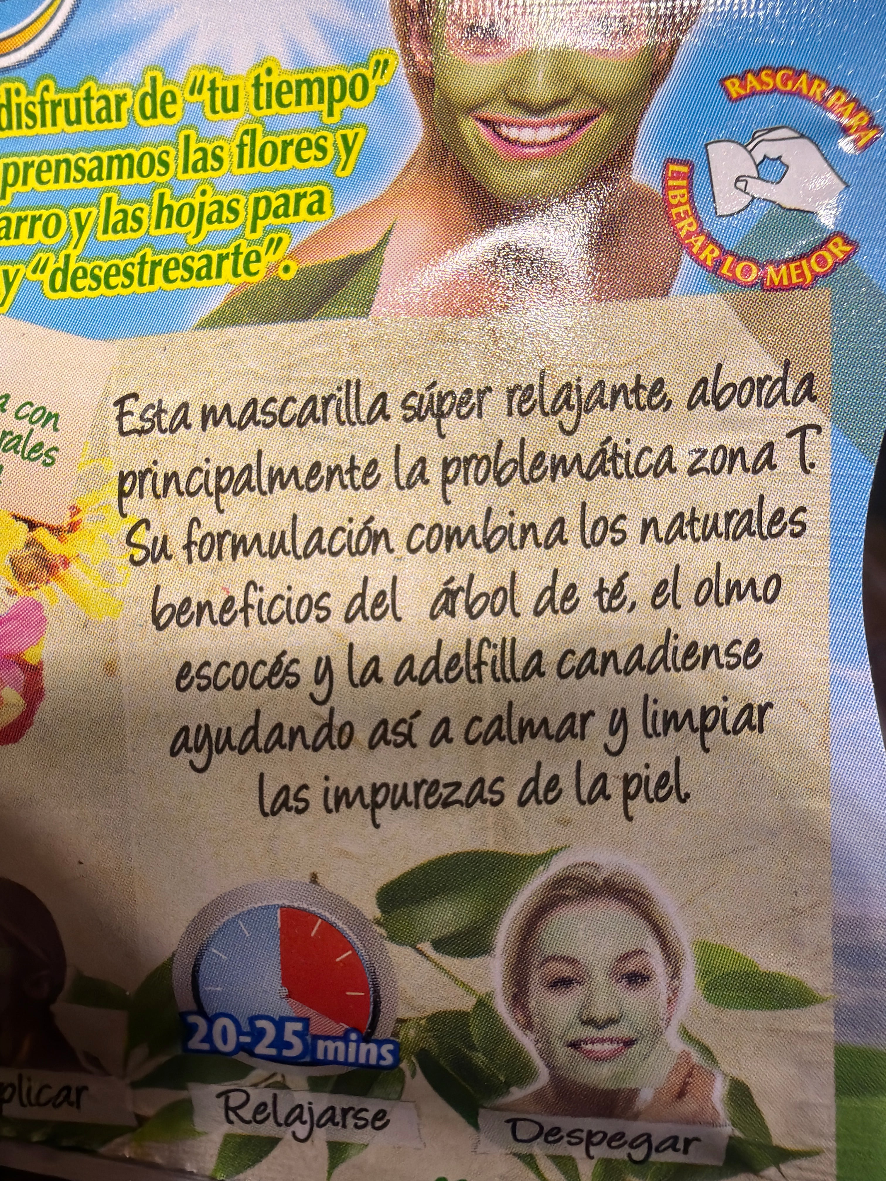 Mascarilla peeling efecto relajante 24 Ud