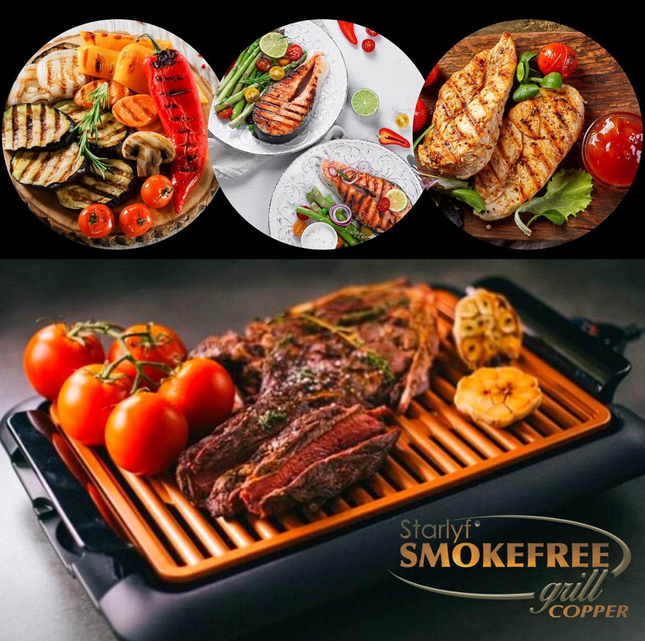 Parrilla grill antiadherente