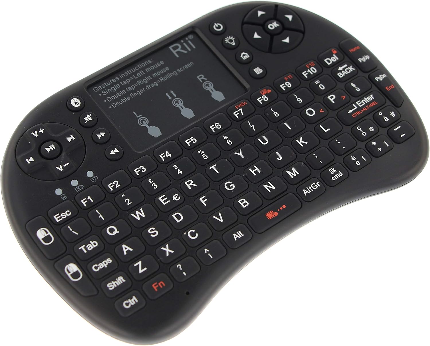 Mini Teclado Inalámbrico Con Bluetooth, Retroiluminación Y Pantalla Táctil