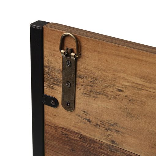 Espejo de Baño Estilo Madera Con Estantería