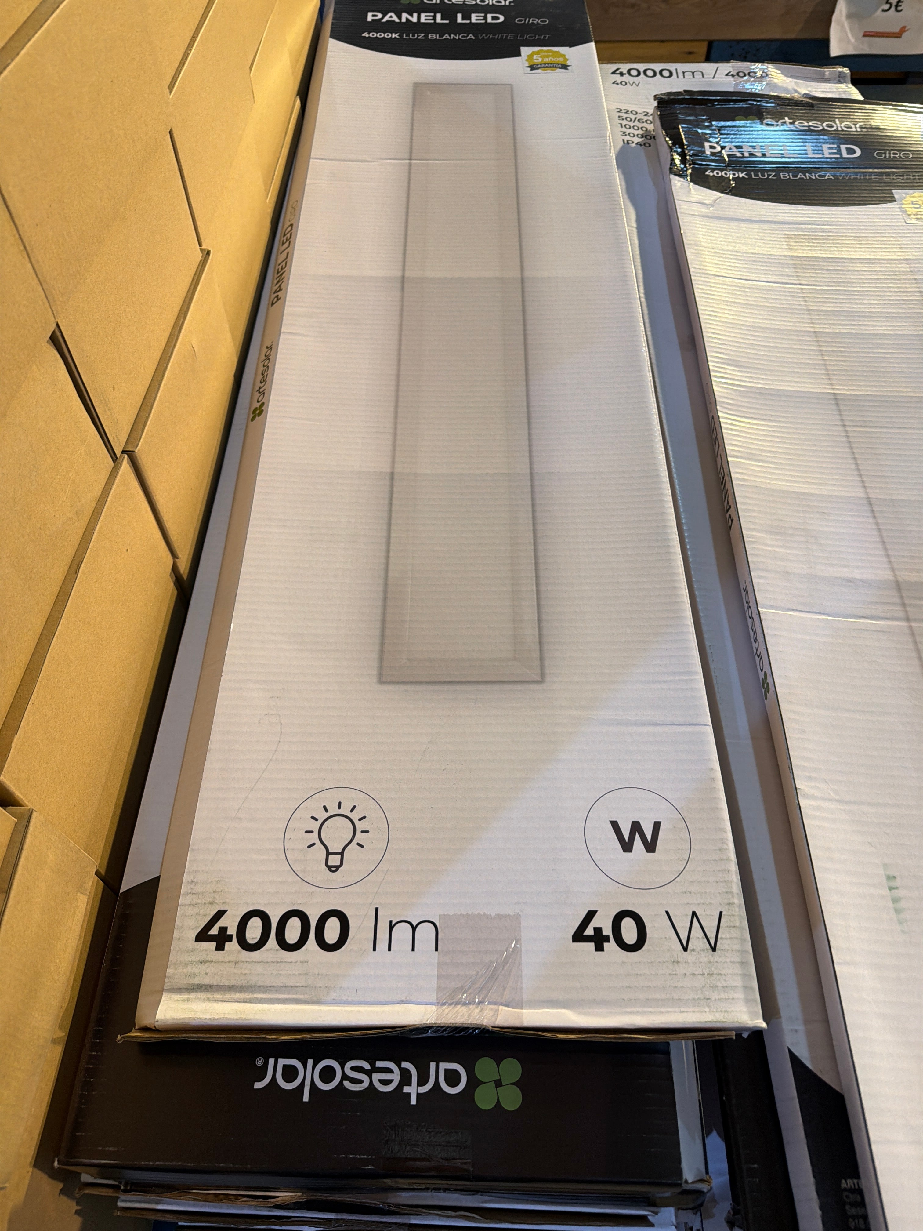 Panel led empotrado 120x30
