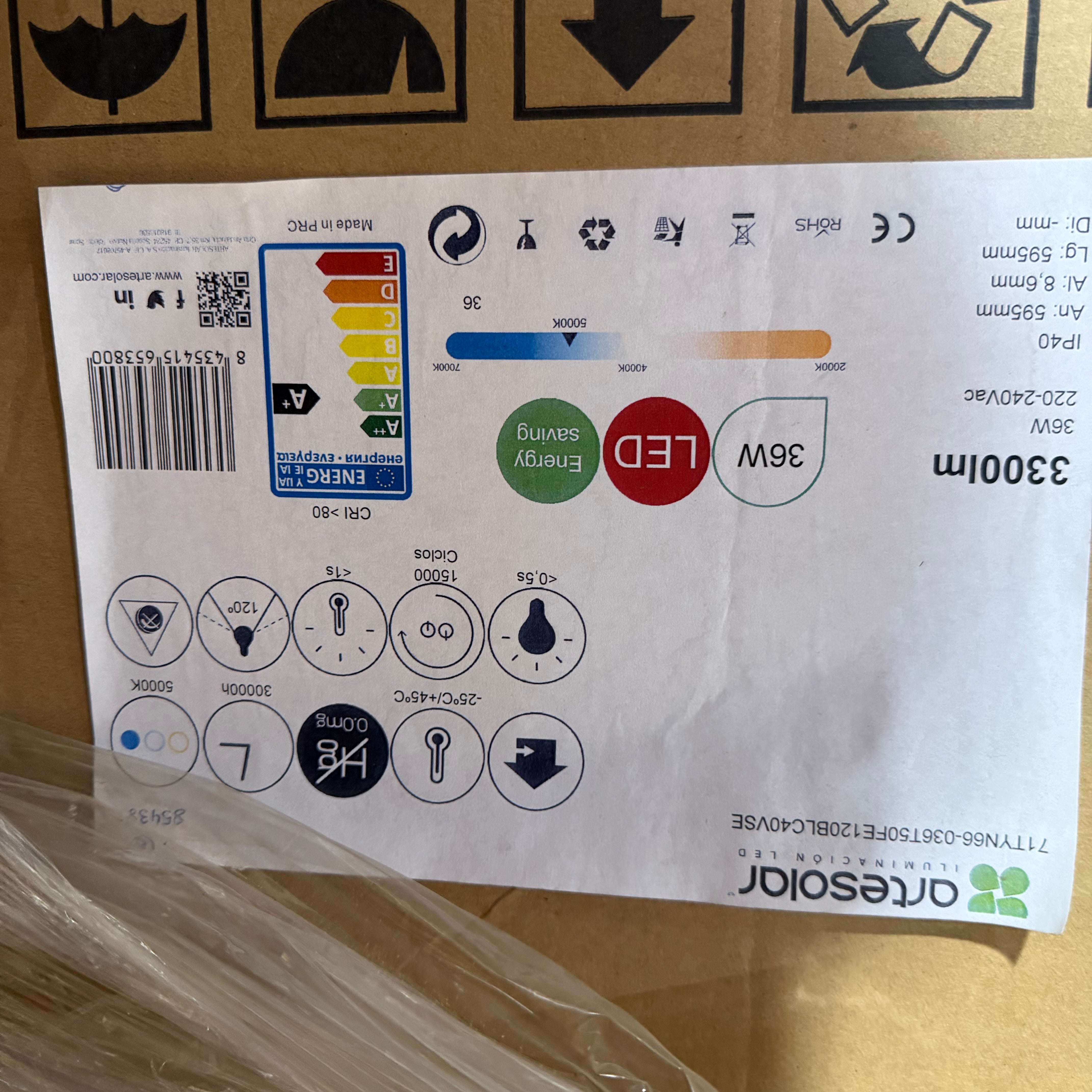 Panel led empotrable 2 unidades