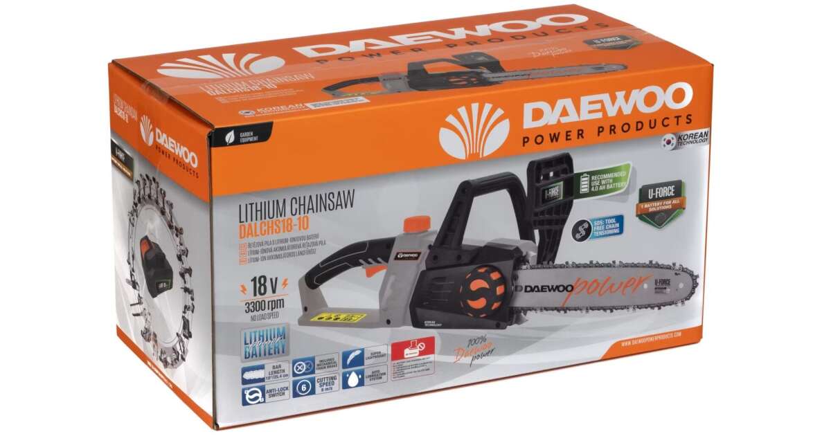 motosierra inalámbrica Daewoo DALCHS18-10