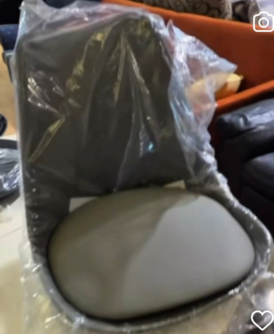 Lote 4 respaldos con acolchado gris SIN PATAS