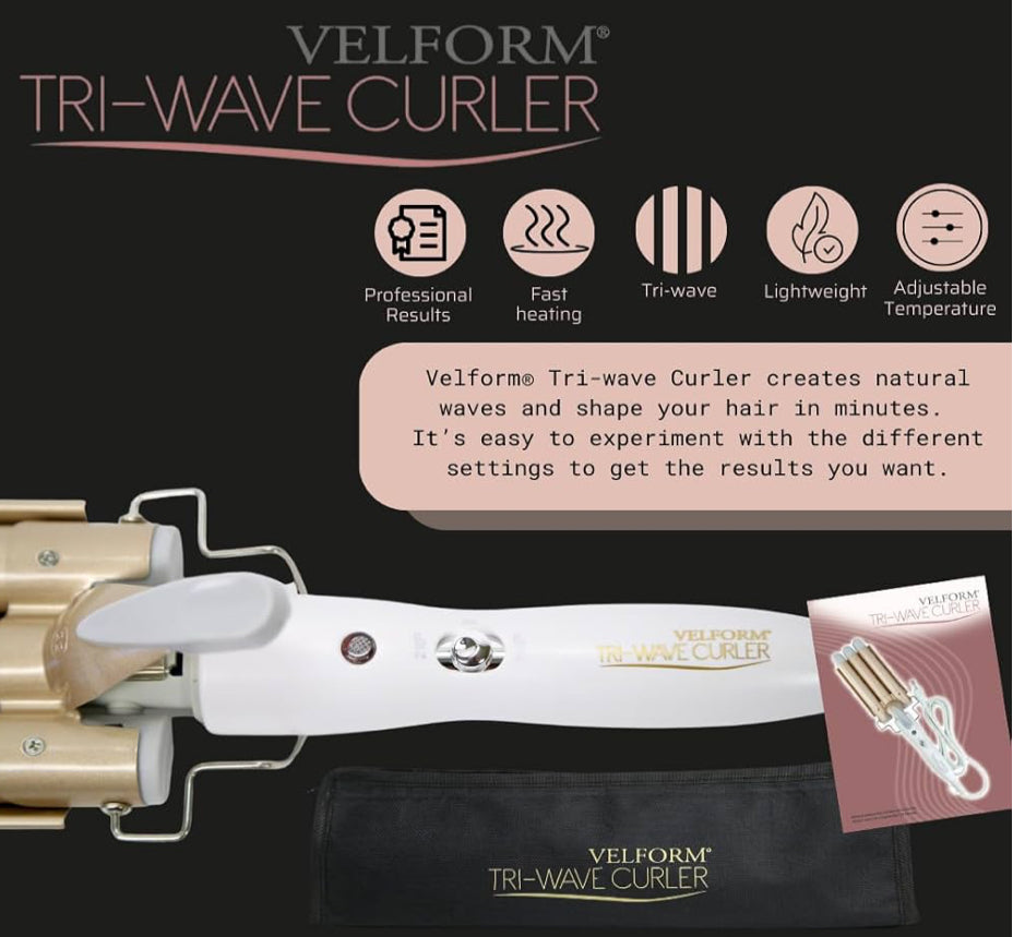 VELFORM Ondulador de Pelo 3 Tubos