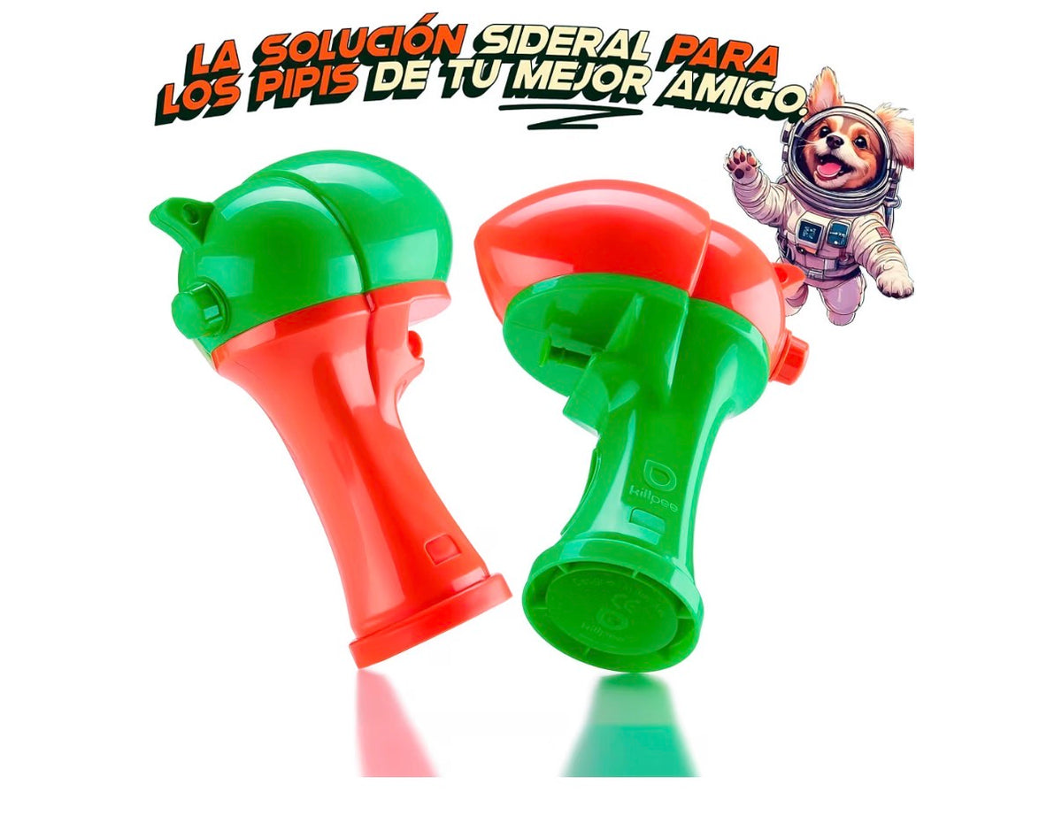 Pistola limpiadora pipis y almacenaje bolsas caca