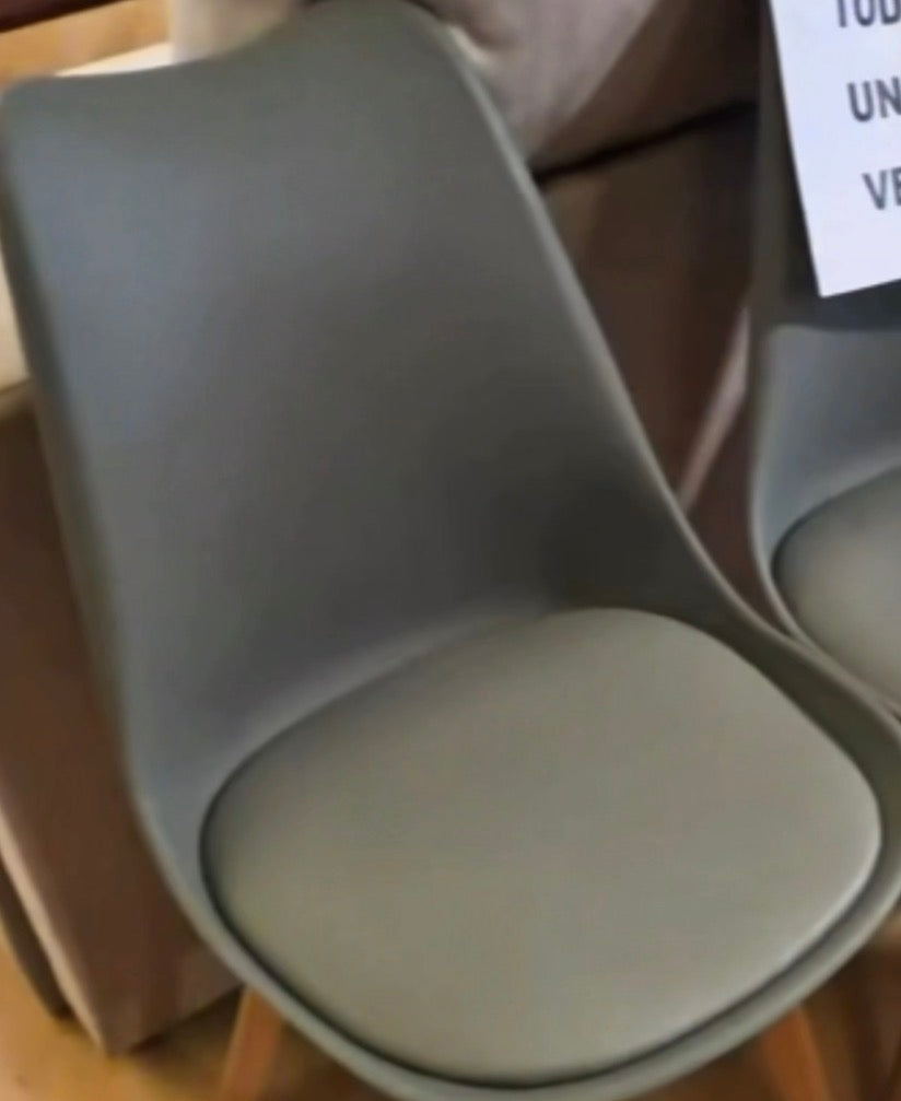 Lote 4 respaldos con acolchado gris SIN PATAS